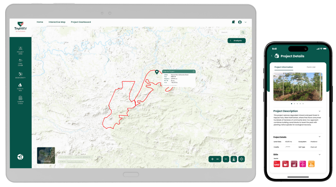 carbon project map