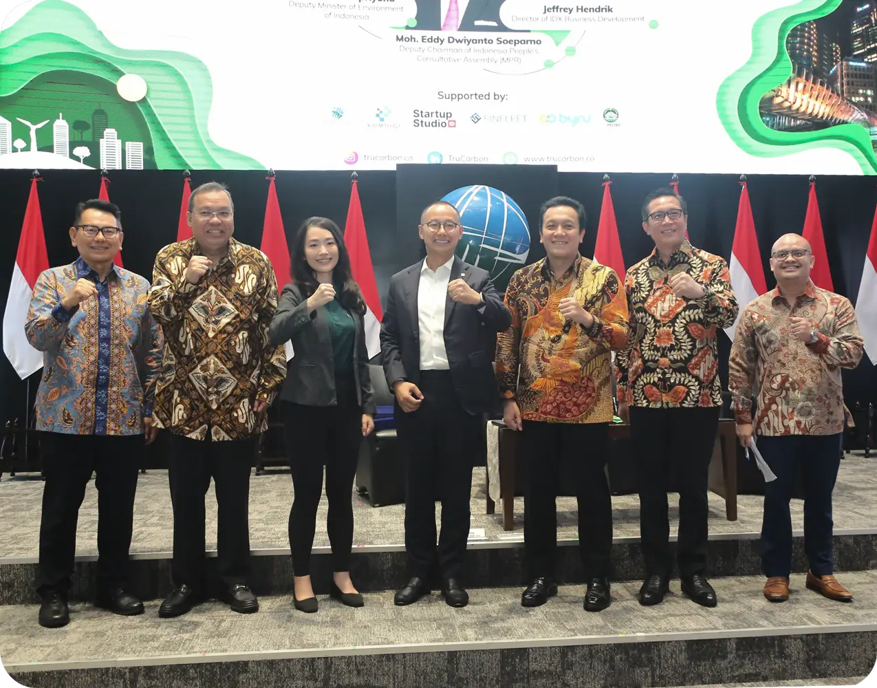 TruCarbon event in IDX Main Hall with Ministry of Environment, IDX Carbon, and People's Consultative Assembly